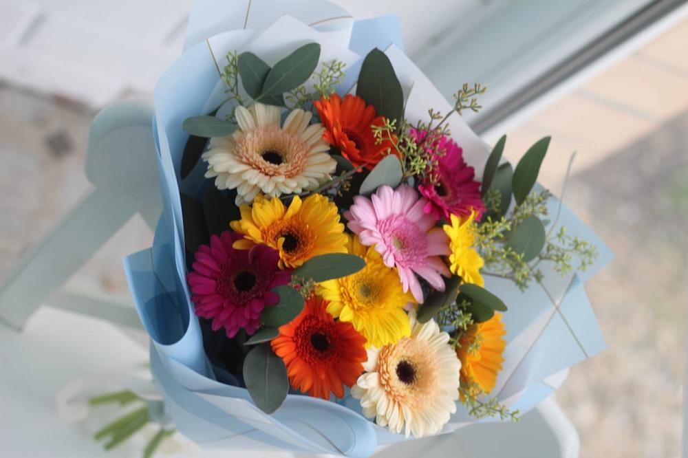 Букет цветов из: Герберы в Баклановской Ставропольского края