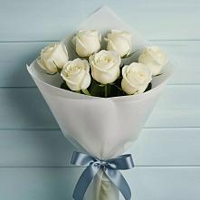 Букет 7 Белых роз Эдлесс Лав #REPLACE_PRED# Баклановской Ставропольского края