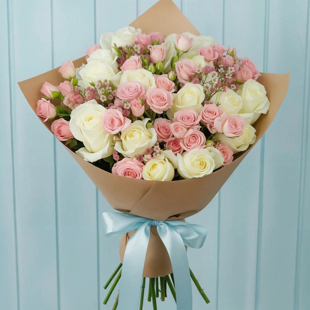 Букет цветов из: Розы в Баклановской Ставропольского края