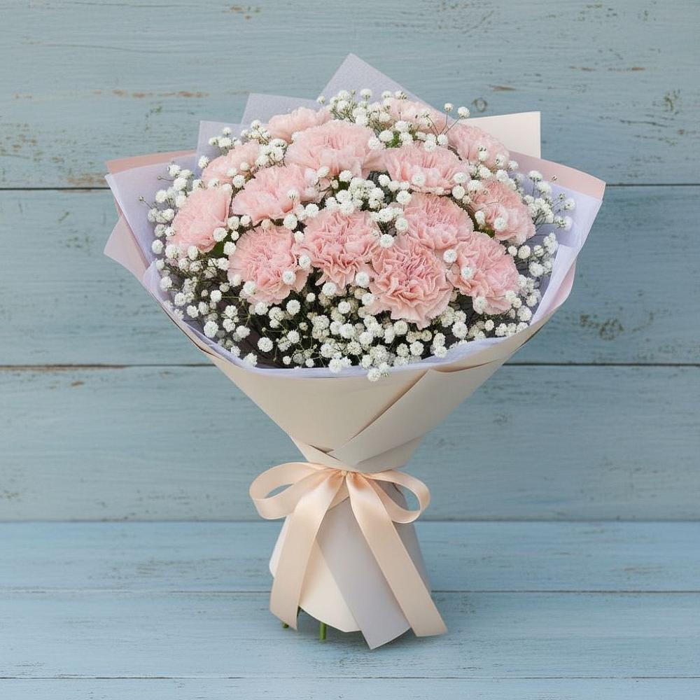 Букет цветов из: Гвоздики в Баклановской Ставропольского края