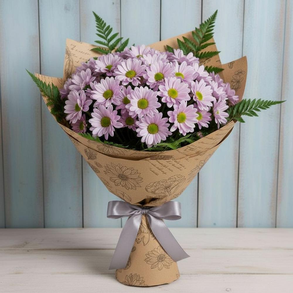 Букет цветов из: Хризантемы в Баклановской Ставропольского края