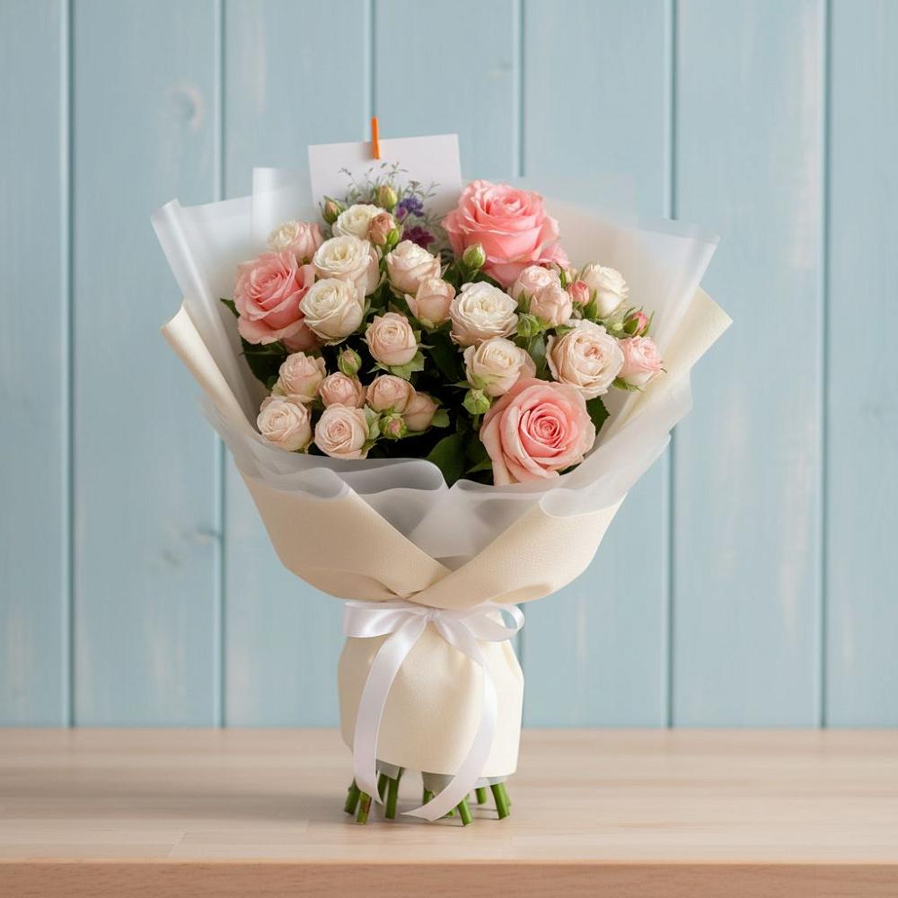 Букет цветов из: Розы в Баклановской Ставропольского края