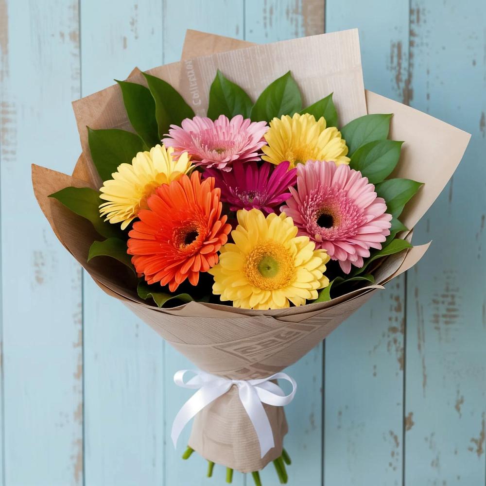 Букет цветов из: Герберы в Баклановской Ставропольского края