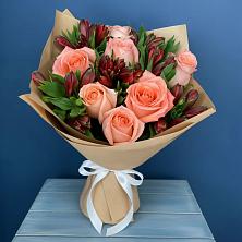 Букет цветов из:  Розы и Альстромерии в Баклановской Ставропольского края