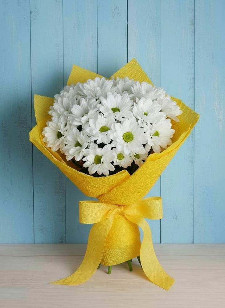 Букет цветов из: Хризантемы в Баклановской Ставропольского края