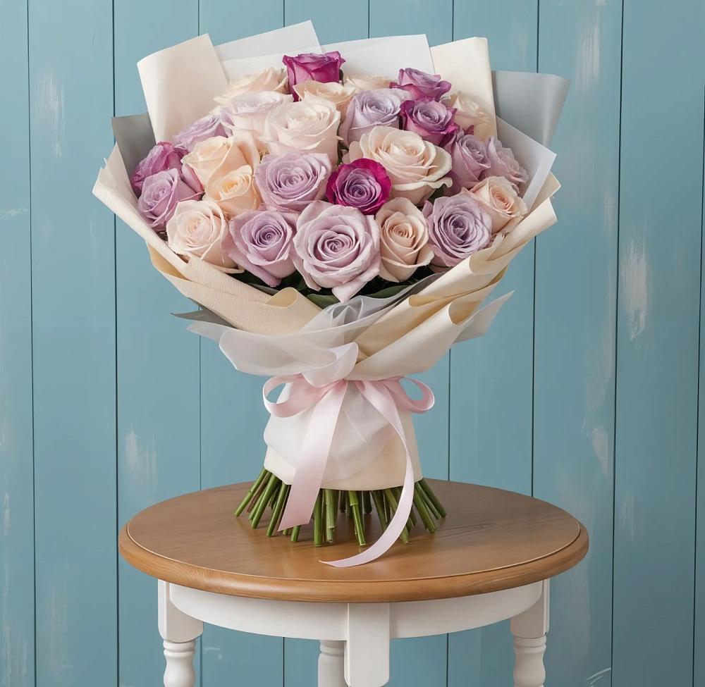 Букет цветов из: Розы в Баклановской Ставропольского края