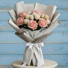 Букет цветов из:  Розы #REPLACE_PRED# Баклановской Ставропольского края