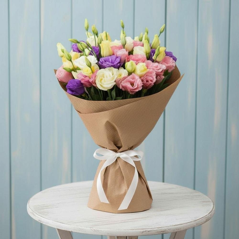 Букет цветов из: Лизиантусы в Баклановской Ставропольского края