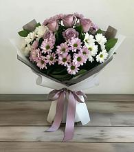 Букет цветов из:  Хризантемы и Розы в Баклановской Ставропольского края