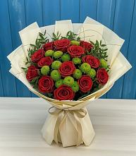 Букет цветов из:  Розы и Хризантемы в Баклановской Ставропольского края