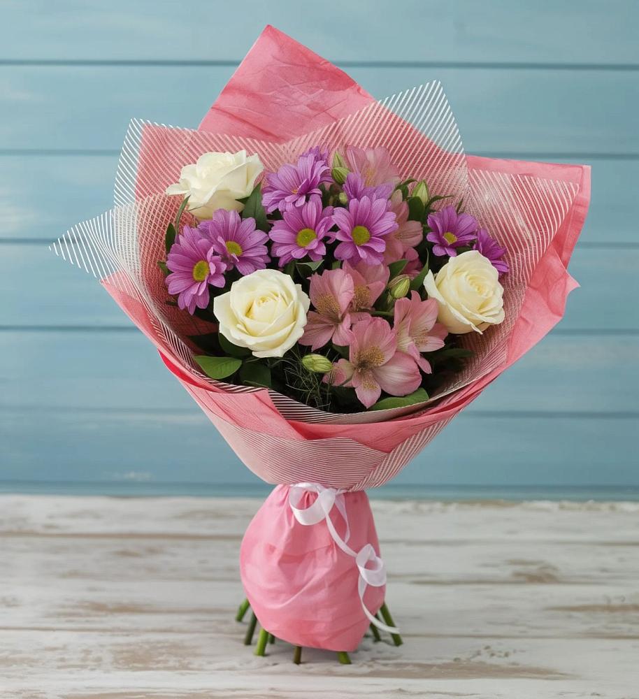 Букет цветов из: Герберы в Баклановской Ставропольского края