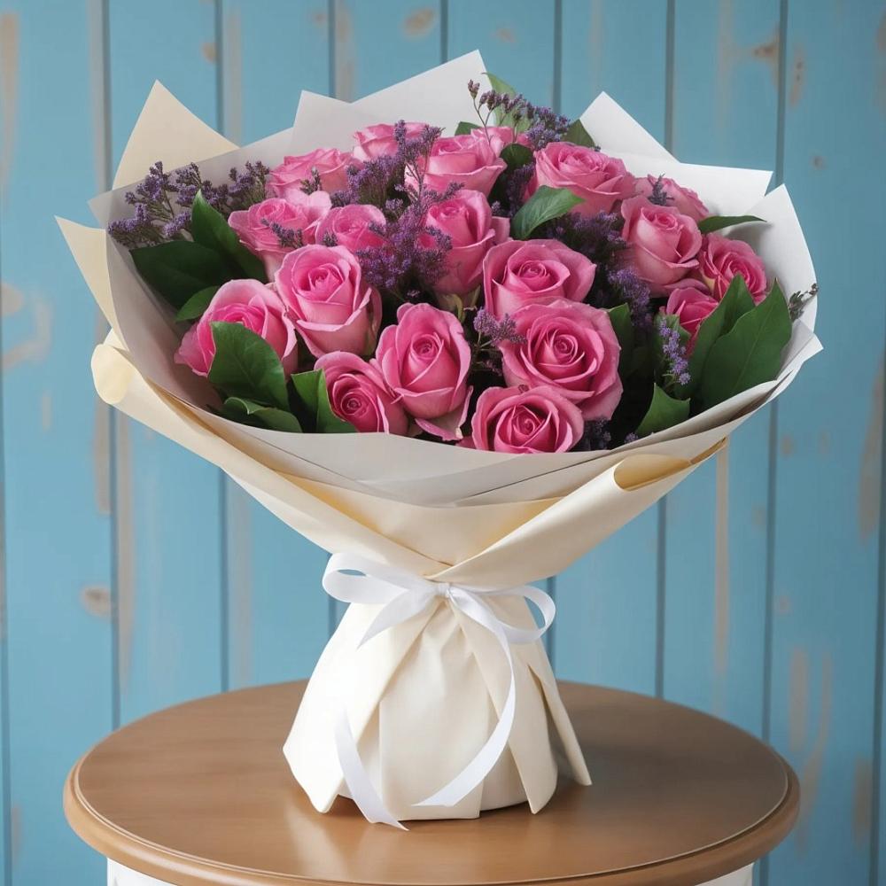 Букет цветов из: Розы в Баклановской Ставропольского края