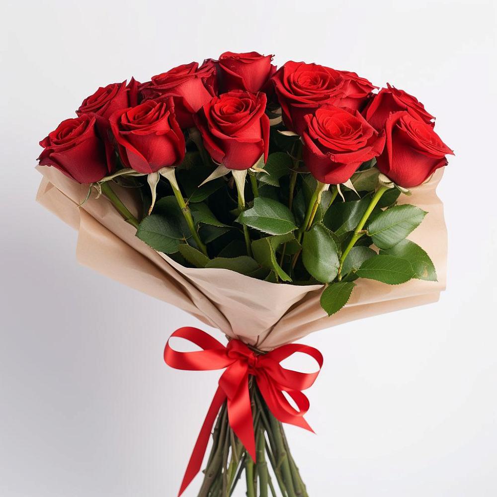 Букет 11 Красных роз Эдлесс Лав в Баклановской Ставропольского края