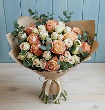 Букет цветов из:  Альстромерии и Розы в Баклановской Ставропольского края