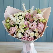 Букет цветов из:  Альстромерии и Розы в Баклановской Ставропольского края